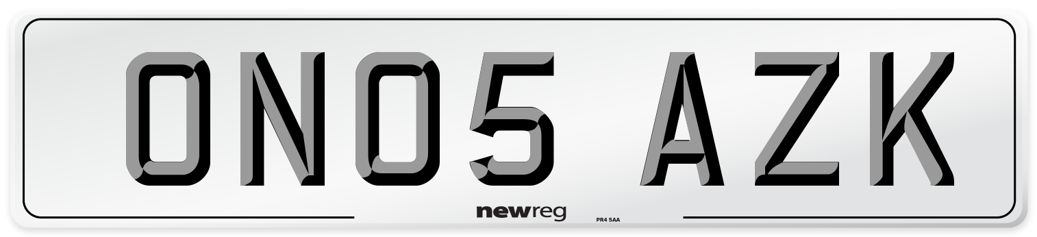 ON05 AZK Number Plate from New Reg